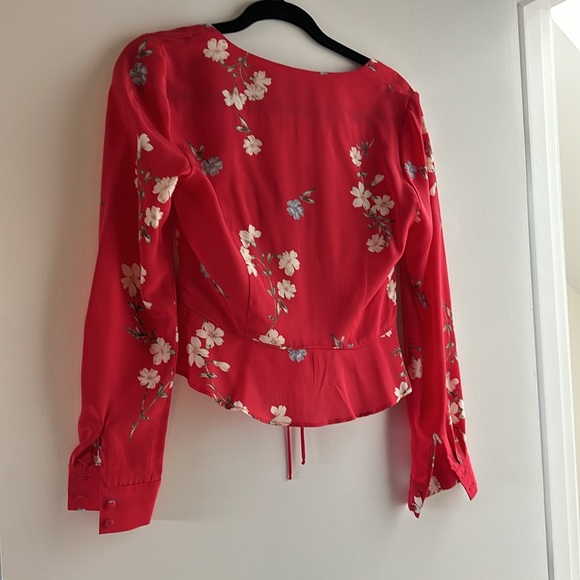 Red Intermix Crop Top - Picture 3 of 3